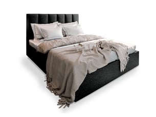 Lit coffre 140x200 cm <strong>MASSENO</strong>  <strong></strong> coloris noir