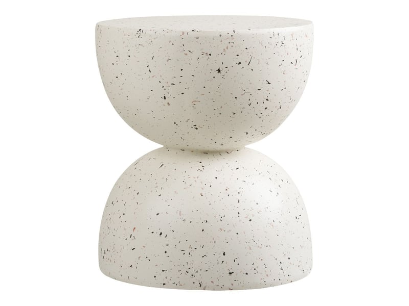  Table d'appoint en fibre d'argile blanche et aspect terrazzo - fibralys FIBRALYS - Conforama A