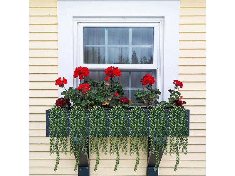  Simulation de fleurs en plastique, fausses fleurs artificielles, plantes succulentes larmes d\'amoureux fausses plantes, perles de bouddha en chapelet, rotin en pot  - Conforama E