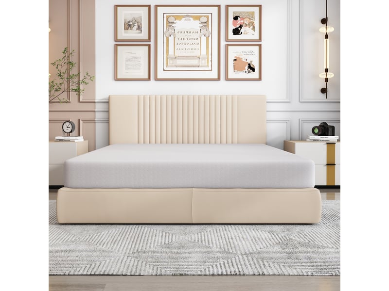  Matelas 140x200 cm - épaisseur 16 cm, indice h3, housse lavable, poignées latérales et base antidérapante, mousse monobloc, certifié oeko-tex, blanc Luxe haut de gamme - Conforama D