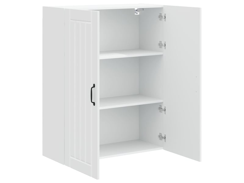  Meuble mural de cuisine, armoire de cuisine blanc brillant 80x31x100cm  - Conforama E