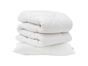 Couette avec oreiller 2 pièces - duvet blanc microfibre