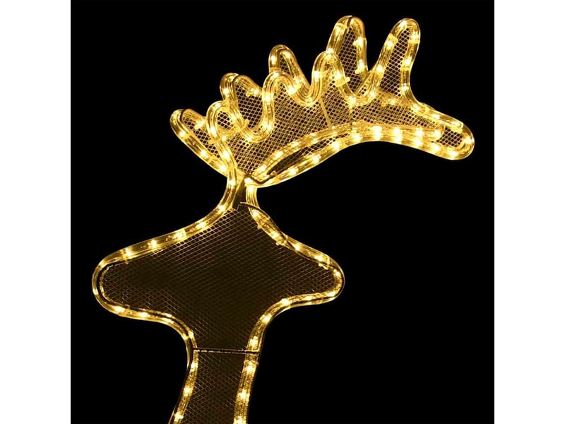  Décoration de noël de renne avec maille 306 led 60x24x89 cm  - Conforama E