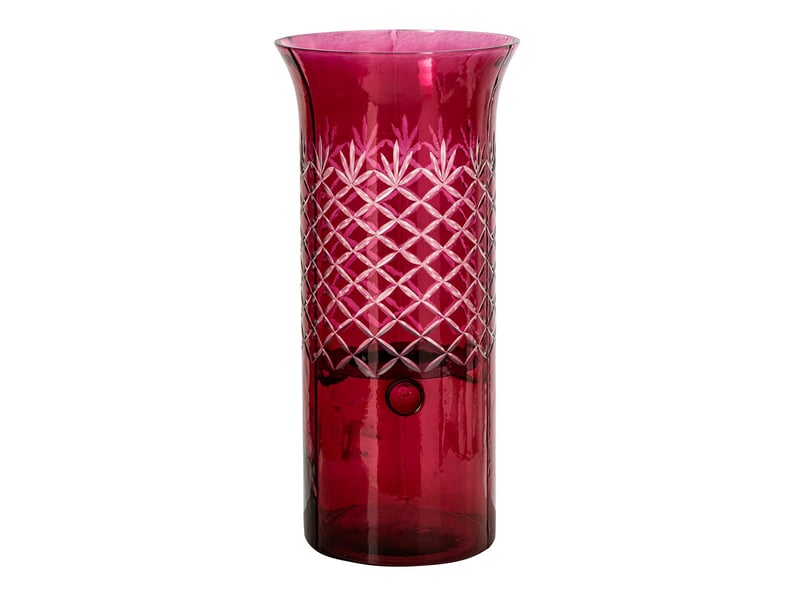  Photophore design en verre vera 41cm rose  - Conforama A