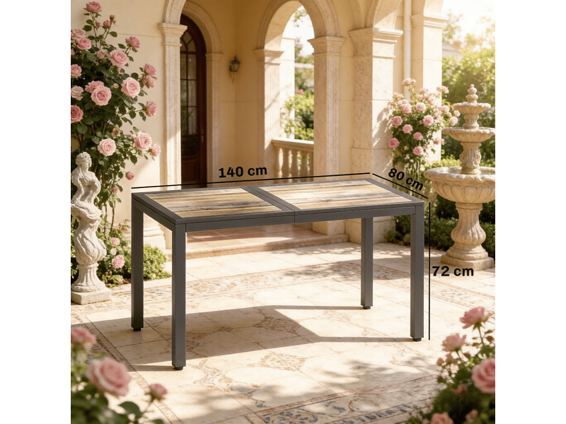 Table de jardin moderne, table à manger extérieure, table basse de jardin élégante et pratique - Conforama C