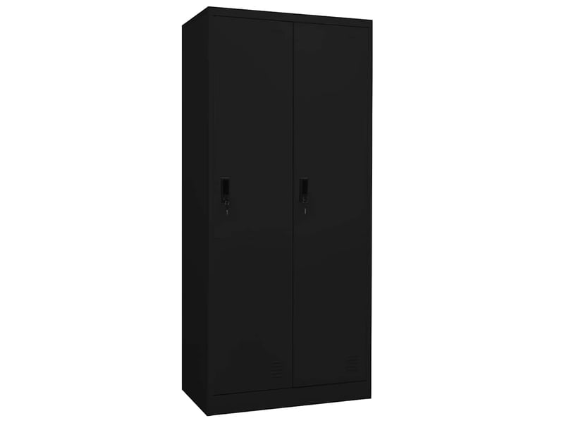  Garde-robe, armoire de rangement noir 80x50x180 cm acier  - Conforama B