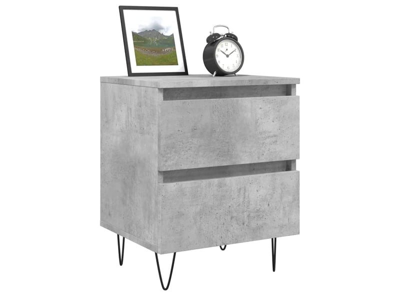  Table de chevet - cabinet de chevet - table de nuit gris béton 40x35x50 cm bois d’ingénierie  - Conforama B