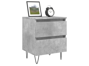 Table de chevet - cabinet de chevet - table de nuit gris béton 40x35x50 cm bois d’ingénierie