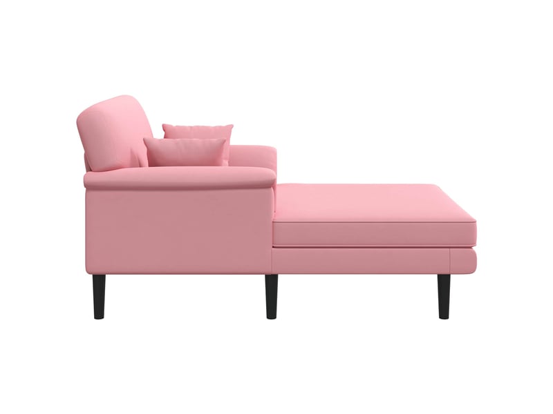  Chaise longue, chaise de salon rose velours cf28622  - Conforama D