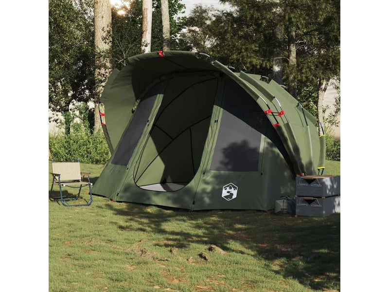 Tente de pêche, tente de camping 5 personnes vert olive imperméable shl48429 - Conforama C
