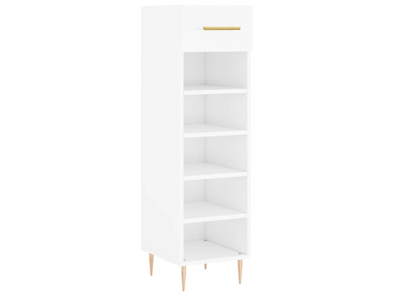  Meuble à chaussure | armoire à chaussure blanc brillant 30x35x105 cm bois ingénierie  - Conforama A