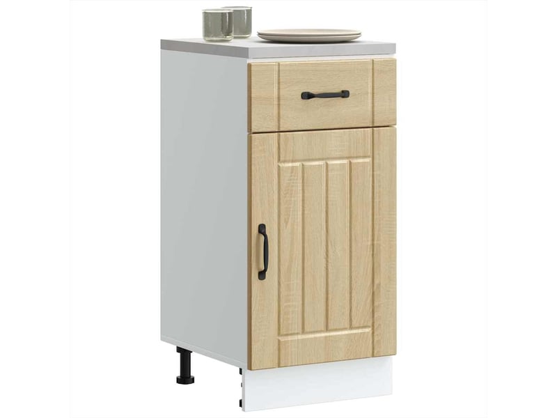  Meuble de rangement, armoire de cuisine lucca chêne sonoma bois ingénierie shl4430  - Conforama C