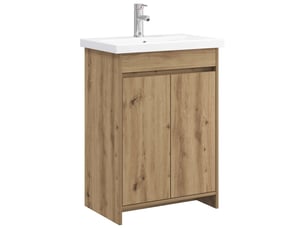 Ensemble de mobilier de salle de bain chêne artisanal shl978