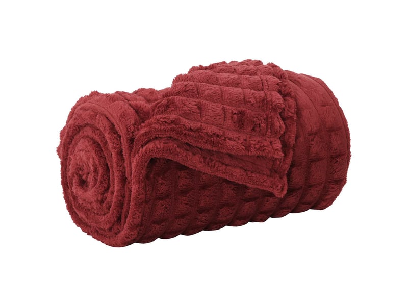  Couverture jetée de canapé 6 pcs rouge bordeaux 270x240 cm 10.04 kg  - Conforama D