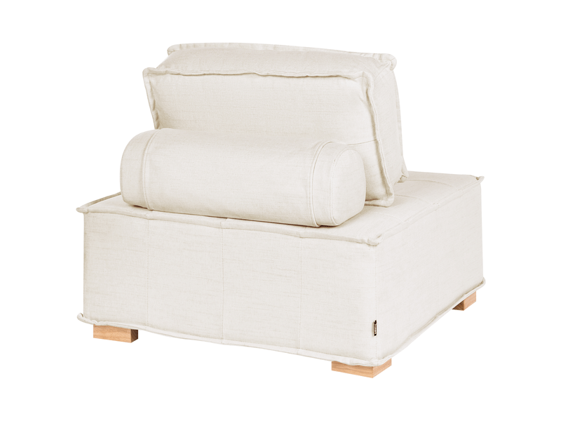 Module fauteuil tibro tissu blanc cassé  - Conforama E