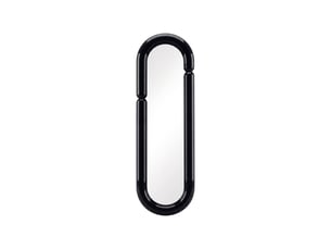 Miroir ovale à fixer coloris noir    - 160 cm x 50 cm