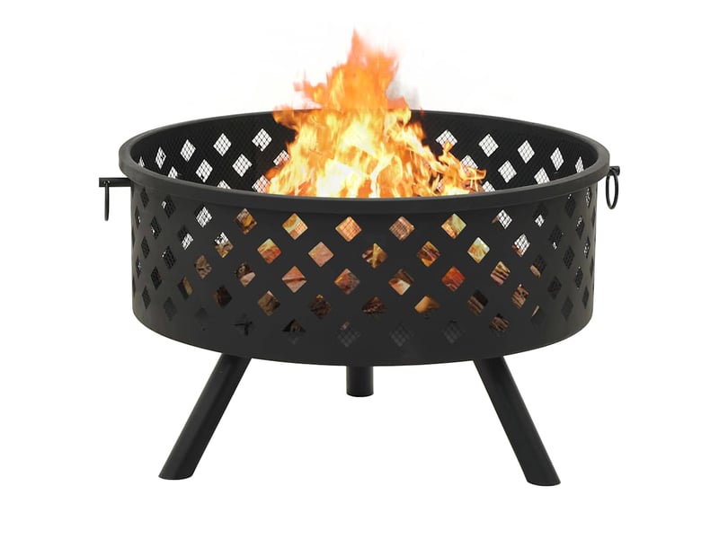 Brasero exterieur, foyer camping avec tisonnier 68 cm xxl acier - Conforama D