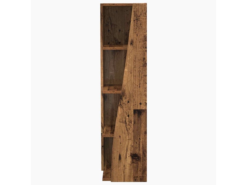  Meuble d'angle, meuble de rangement salon 27,5x27x102cm bois d'ingénierie bois ancien  - Conforama E