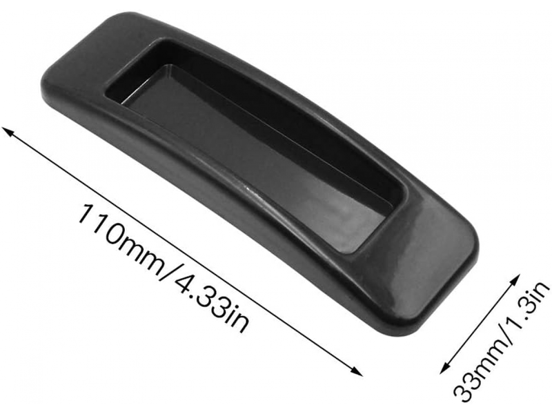  Poignées en plastique auto-adhésives pour portes coulissantes et fenêtres, avec fixation par colle, couleur noire.  - Conforama C