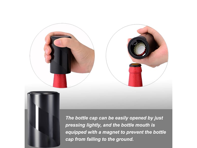  Décapsuleur automatique magnétique pour bouteille de bière, cadeau pour homme, fête des pères, cadeau de noël, ouvre-bouteille en abs argenté  - Conforama D