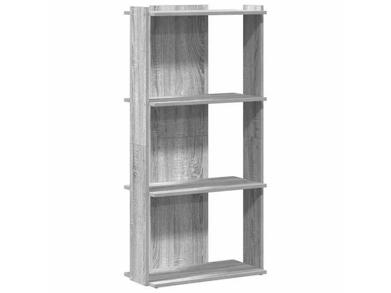  Bibliothèque à 3 niveaux, armoire à livres sonoma gris 60x30x120 cm  - Conforama A