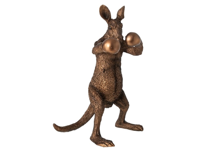  Statuette kangourou boxer arno 40cm bronze  - Conforama B