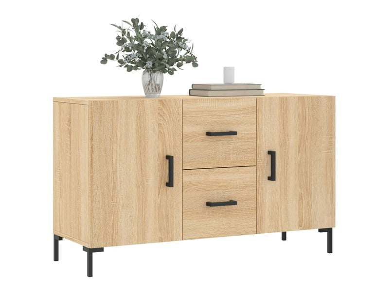  Buffet - bahut - meuble de rangement chêne sonoma 100x36x60 cm bois d'ingénierie  - Conforama C