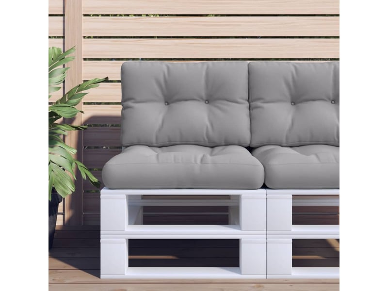  Coussin de palette, coussin de chaise, coussin de canapé gris 50x40x12 cm tissu cf55347  - Conforama B