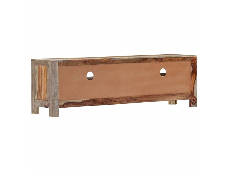  Meuble tv - banc tv - meuble de rangement bois massif 130x30x40 cm  - Conforama D