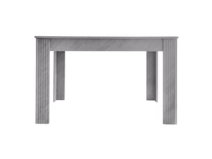 Table à manger rectangulaire 128x65cm style moderne effet béton, 4 pieds robustes, table bois chêne design contemporain pour salle à manger