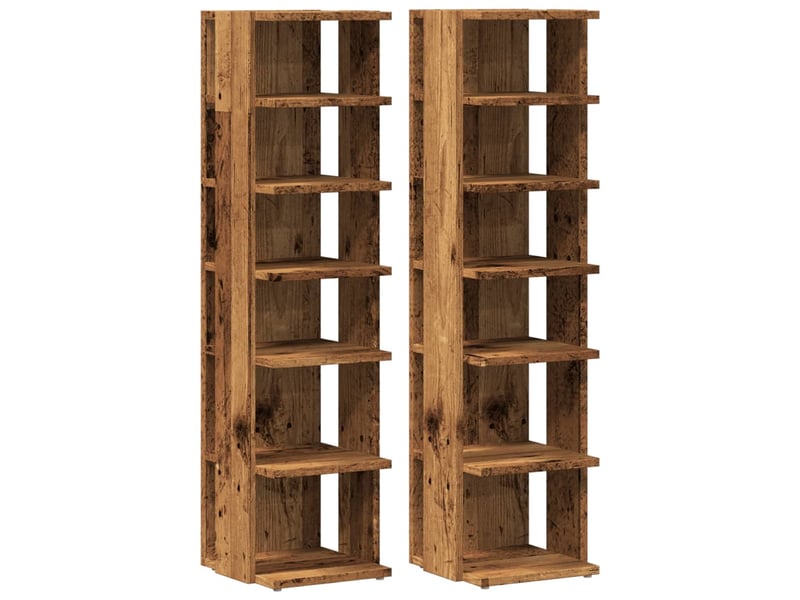  Armoires à chaussures 2 pcs, meuble à chaussures vieux bois bois d'ingénierie shl463  - Conforama A