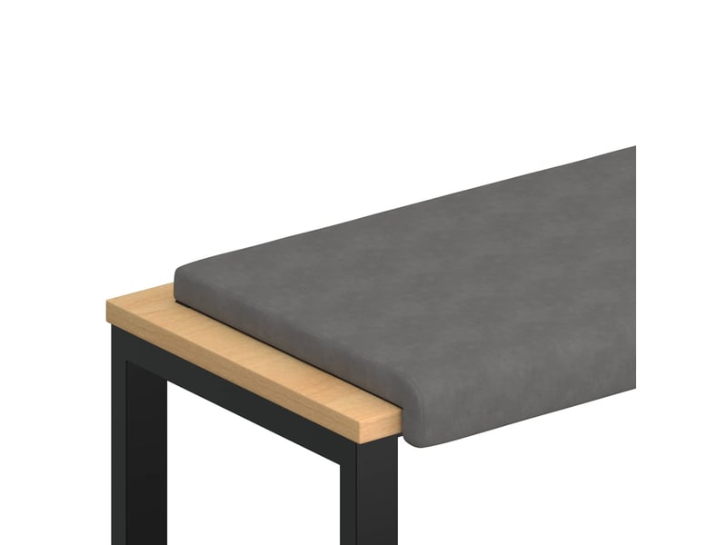 Coussin de banc, coussin d'assise, coussin de canapé microfibre gris foncé profondeur 35 cm cf52889 - Conforama A