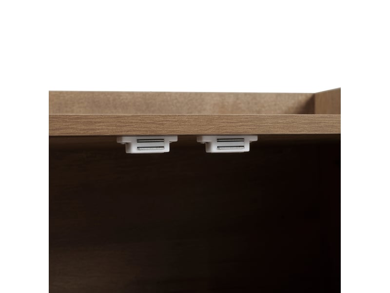  Banc à chaussures avec rangement 120x34x82,8 cm, 4 portes, assise rembourrée, panneau de particules naturel  - Conforama E