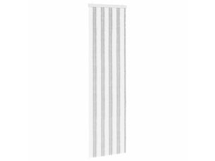 Rideau anti-insectes, moustiquaire en chenille gris clair et blanc cf43438