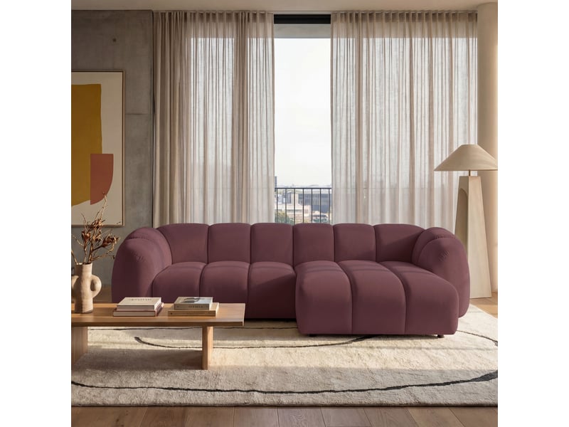 Selsey millma - canapé d'angle - 300 cm - velours rose Millma - Conforama B