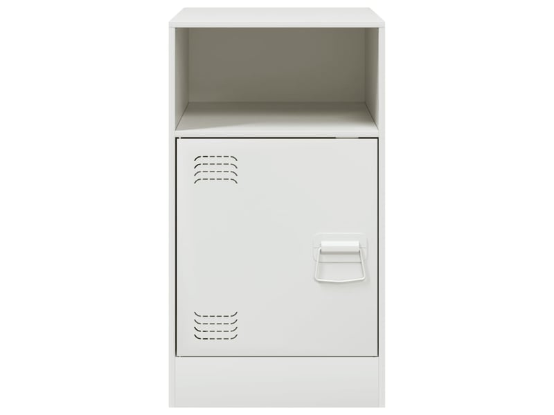  Lot de 2 tables de chevet - cabinet de chevet - table de nuit blanc 34,5x39x62 cm acier  - Conforama D