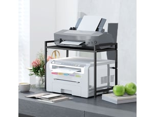Support micro-ondes 64x32x47,5 cm extensible métal noir