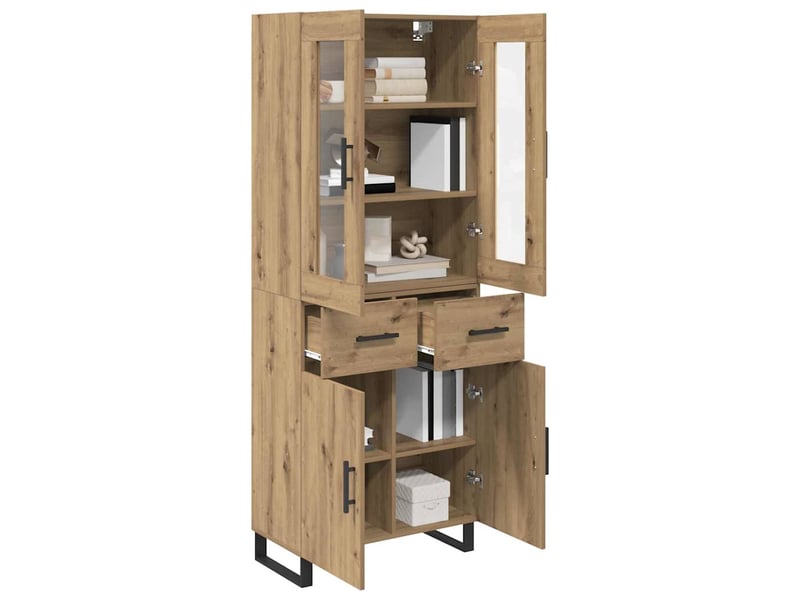  Haut armoire, armoire de rangement chêne artisanal 69,5x34x180 cm shl36988  - Conforama C