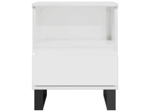Table de chevet - cabinet de chevet - table de nuit blanc brillant 40x35x50 cm bois d’ingénierie