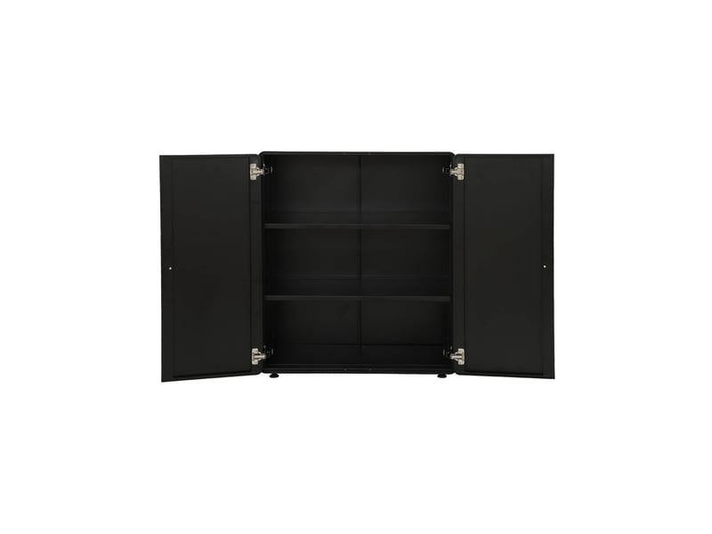  Commode armoire métal 2 portes noir - tribeca  - Conforama E