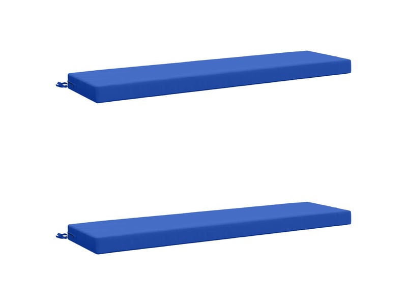 Lot de 2 coussins de banc, coussins d'assise soest 100 % polyester bleu royal cf57136 - Conforama A