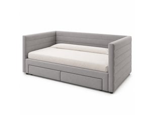 Lit gigogne 90x190 cm <strong>STILVORA</strong>  <strong></strong> coloris gris