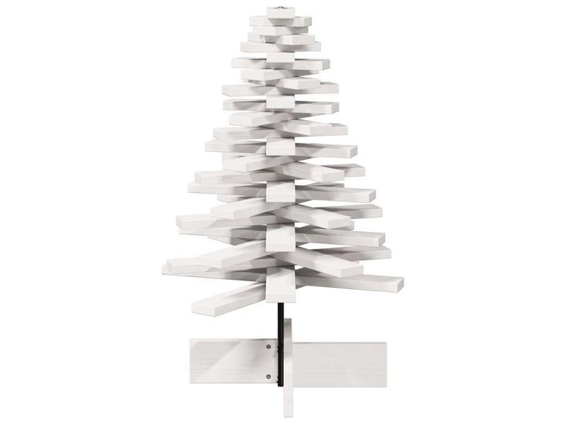  Arbre de noël, sapin de noël en bois pour décoration blanc 80 cm pin massif  - Conforama D