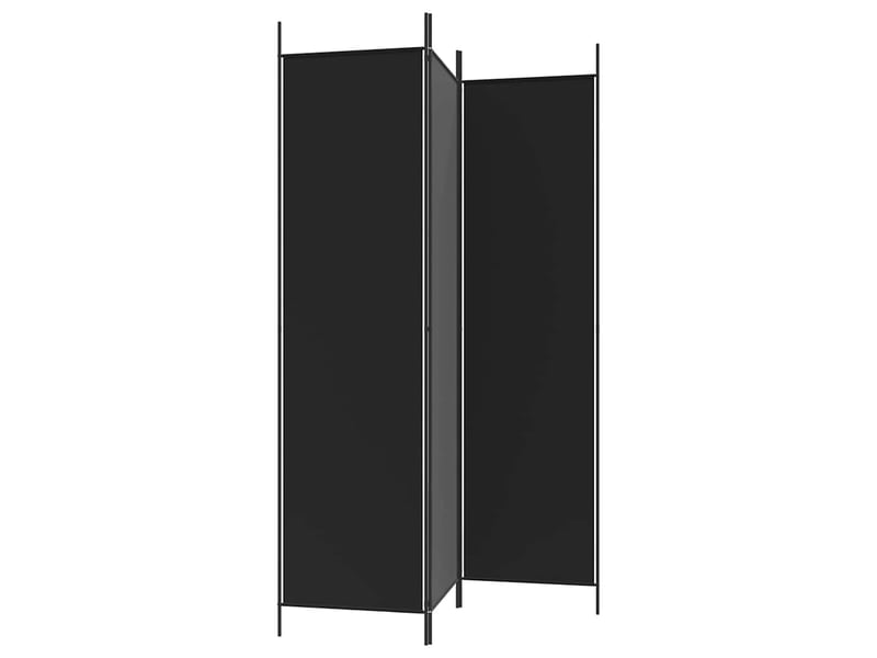  Paravent | cloison de séparation 3 panneaux noir 150x200 cm tissu  - Conforama E