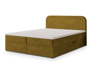 Lit avec rangement 160x200 cm <strong>MASSENO</strong>  <strong></strong> coloris jaune