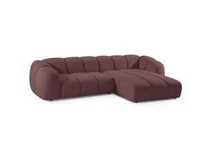 Selsey millma - canapé d'angle - 300 cm - velours rose