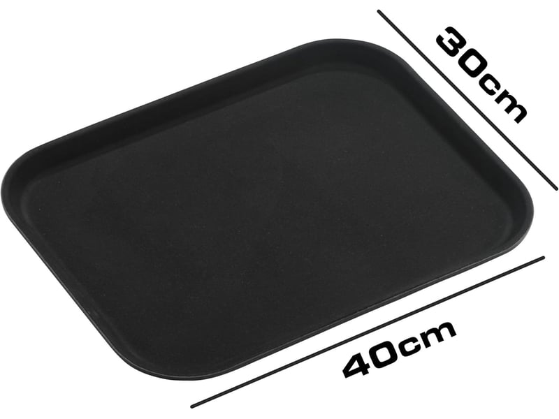  Plateau alimentaire antidérapant en acier, rectangulaire, 40 x 30 cm  - Conforama B
