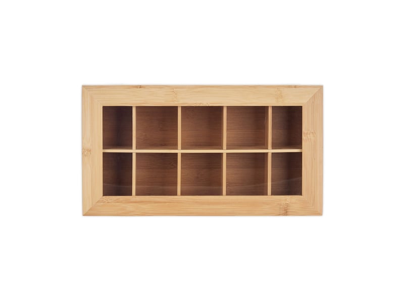  Boîte à thé décorative rangement 10 compartiments hermétique cuisine élégante en bambou naturel 13_0004232  - Conforama A