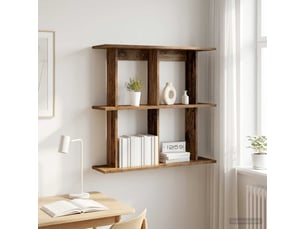 Étagère flottante, étagère suspendue montage mural bois ancien 100 x 20 x 75 cm cf42450