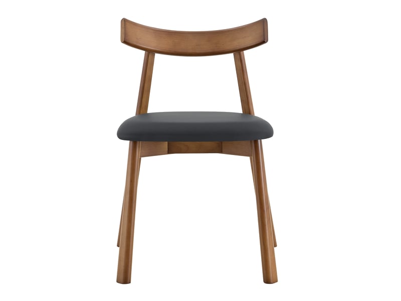  Lot de 2 chaises de salle à manger,50x49x77,5 cm,similicuir,noir  - Conforama D